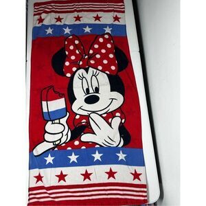 2015 Kohls/Disney Jumping Beans Beach Towel Mickey Mouse American Flag 26” X 53”